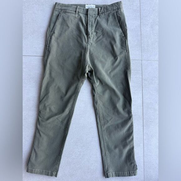 Nili Lotan Drop Crotch Army Pants with Ankle Zippers in Khaki Size 0 - Picture 4 of 10